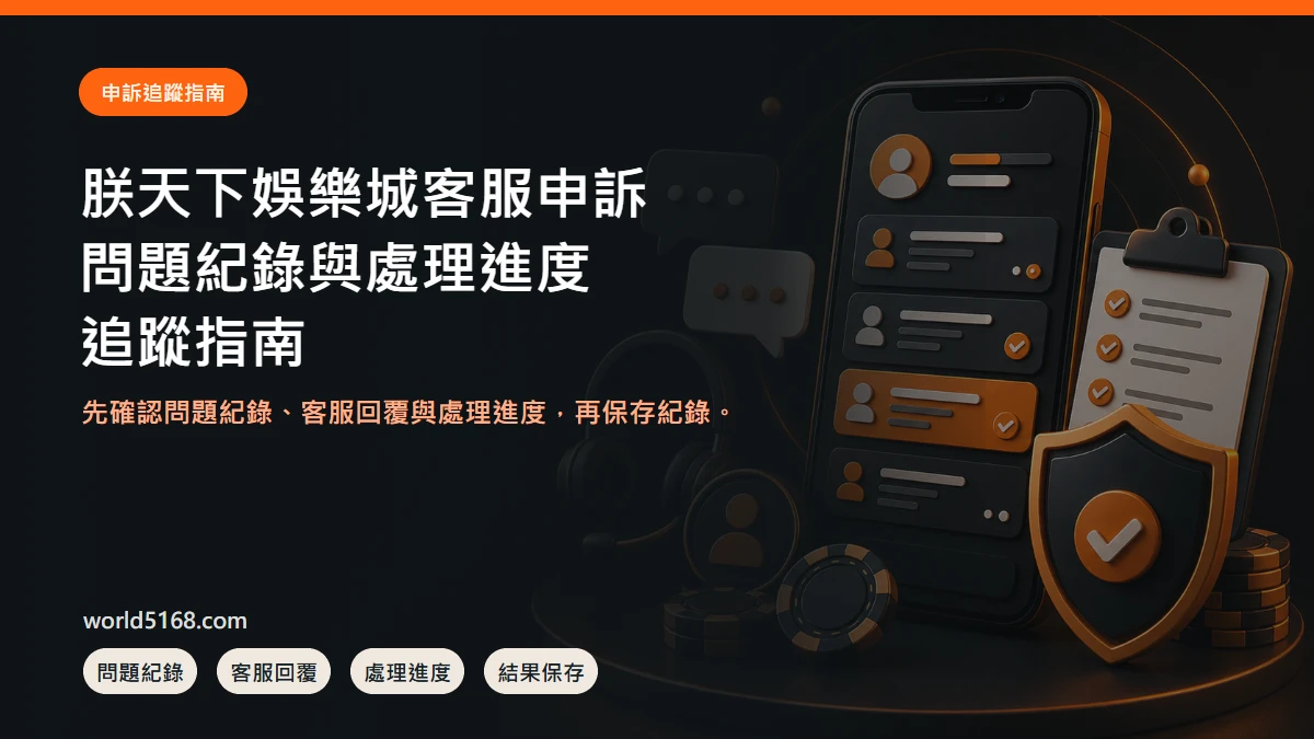 TU娛樂城客服申訴怎麼追蹤？問題紀錄、回覆與處理進度 精選圖片