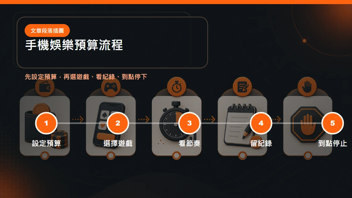 TU娛樂城手機娛樂預算流程：設定預算、選擇遊戲、看節奏、留紀錄、到點停止