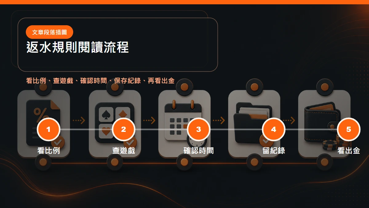 TU娛樂城返水規則閱讀流程：看比例、查遊戲、確認時間、留紀錄、看出金