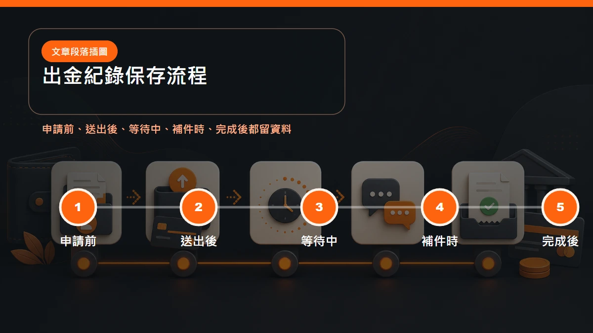 TU娛樂城出金紀錄保存流程：申請前、送出後、等待中、補件時、完成後都留資料